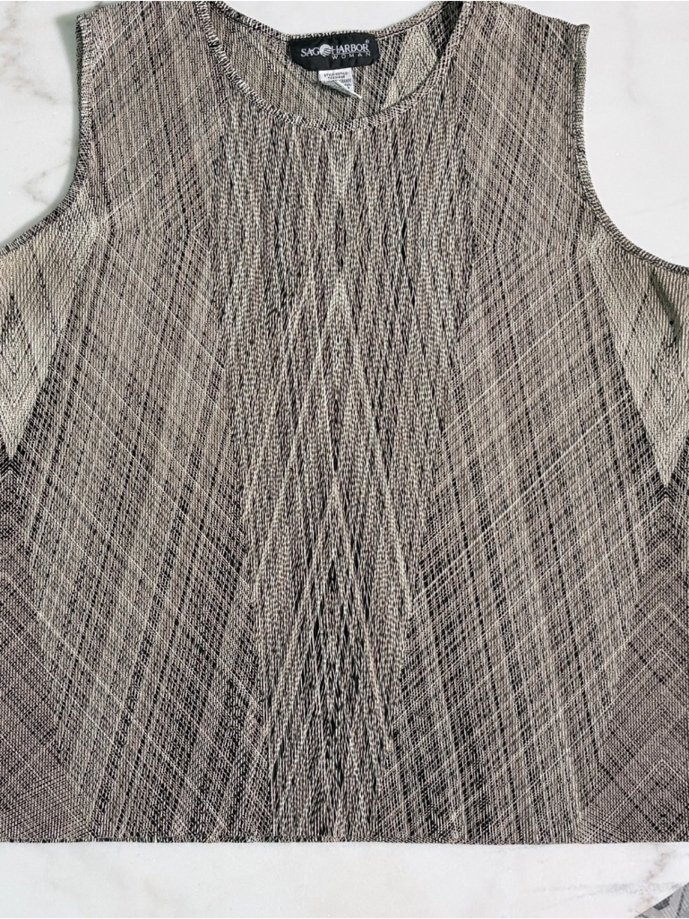 Sag Harbor Textured Sleeveless Top Size 1X
